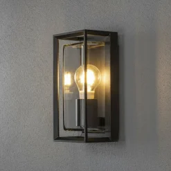 Luminaires Konstsmide Applique murale d'extérieur Konstsmide Brindisi Noir, 1 lumière