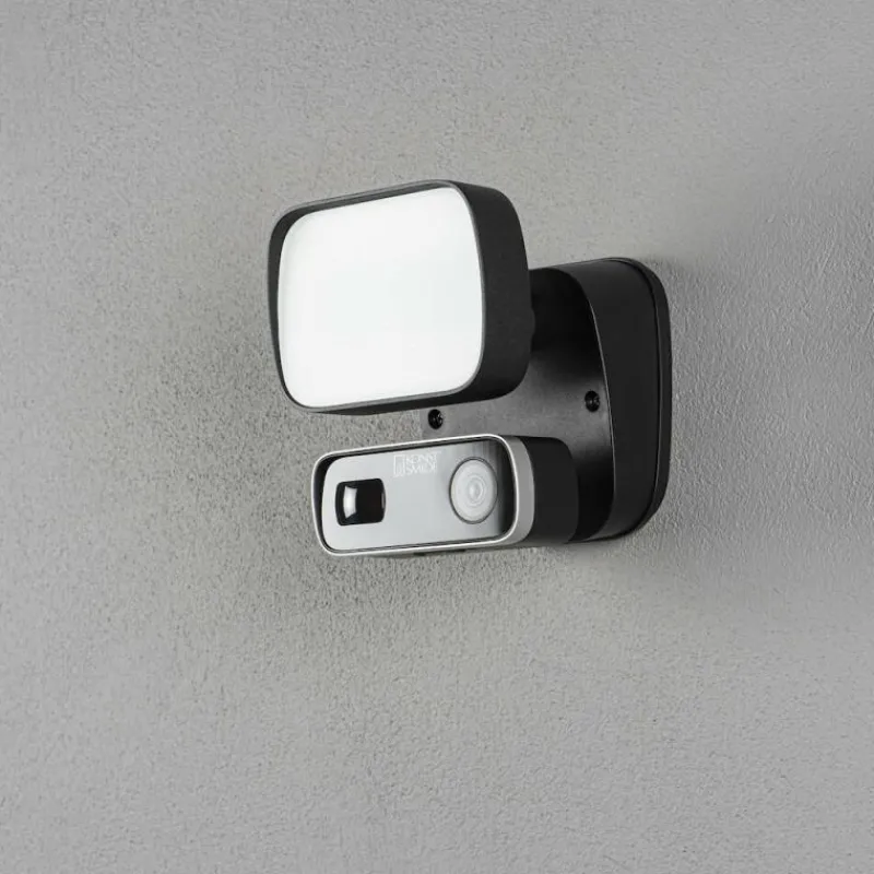 Luminaires Konstsmide Applique murale d'extérieur Konstsmide Camera-Smart-Light LED Noir, 1 lumière, Détecteur de mouvement