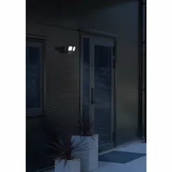 Luminaires Konstsmide Applique murale d'extérieur Konstsmide Camera-Smart-Light LED Noir, 2 lumières, Détecteur de mouvement