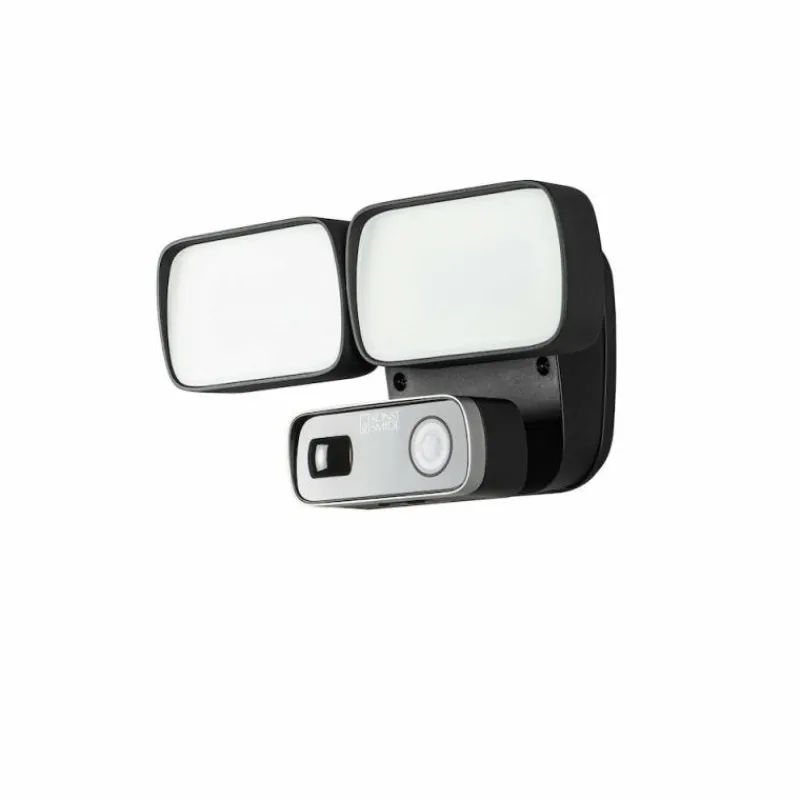 Luminaires Konstsmide Applique murale d'extérieur Konstsmide Camera-Smart-Light LED Noir, 2 lumières, Détecteur de mouvement
