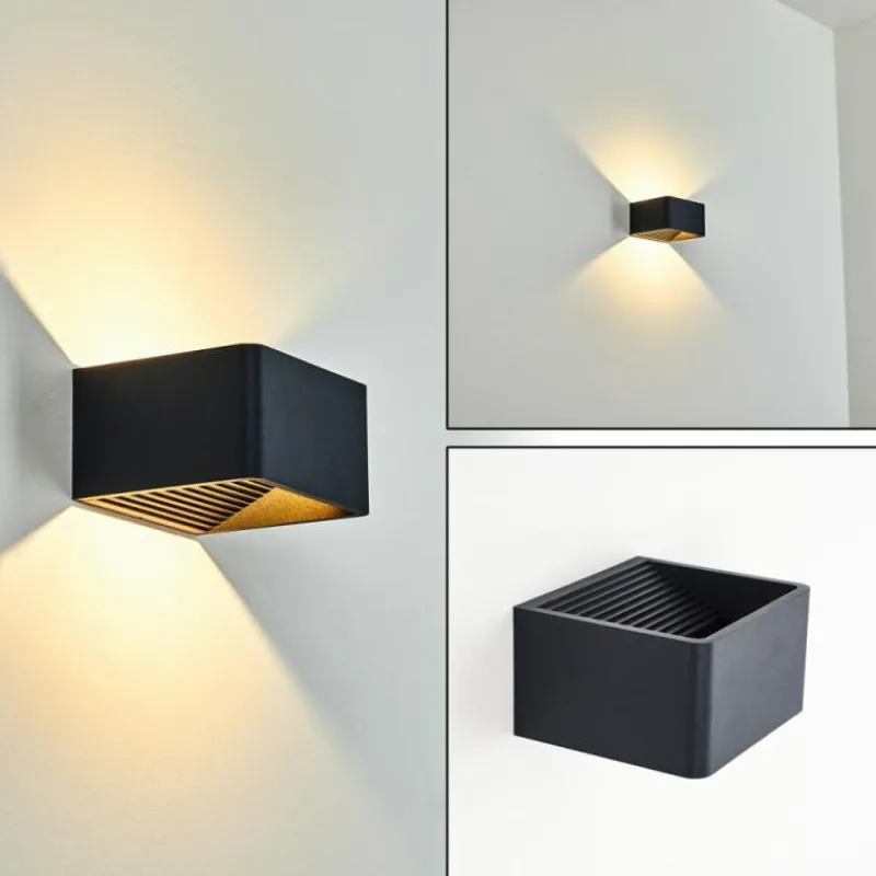 hofstein Applique murale d'extérieur Tématou LED Noir, 1 lumière