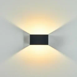 hofstein Applique murale d'extérieur Tématou LED Noir, 1 lumière