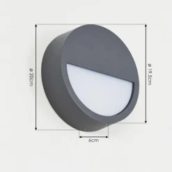 hofstein Applique murale d'extérieur Nagap LED Anthracite, Blanc, 1 lumière