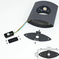 hofstein Applique murale d'extérieur Lémettou LED Anthracite, Blanc, 1 lumière