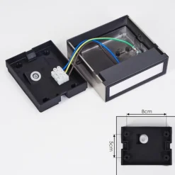 hofstein Applique murale d'extérieur Spidern LED Nickel mat, Blanc, 1 lumière