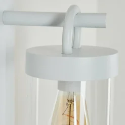 Luminaires Rustiques-hofstein Applique murale d'extérieur Fulham Blanc, 1 lumière, Détecteur de mouvement