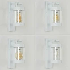 Luminaires Rustiques-hofstein Applique murale d'extérieur Fulham Blanc, 1 lumière