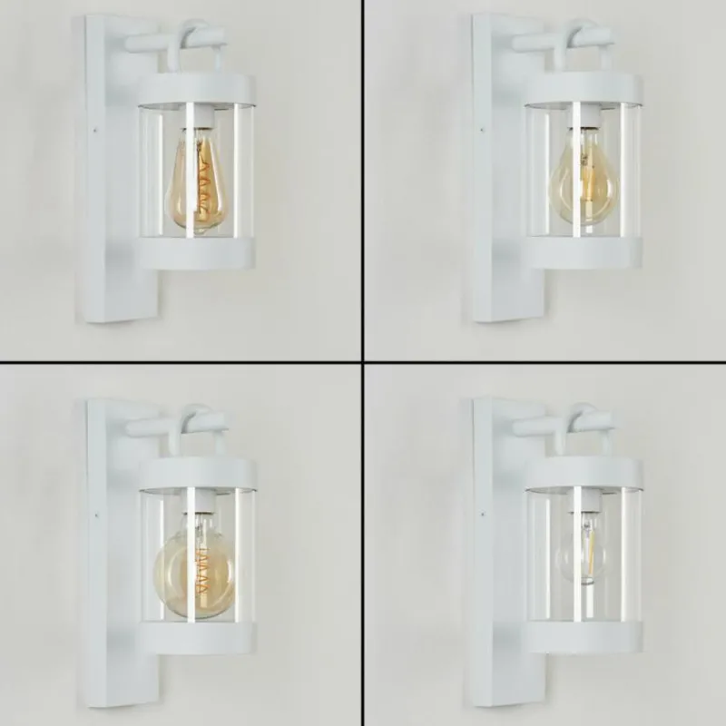 Luminaires Rustiques-hofstein Applique murale d'extérieur Fulham Blanc, 1 lumière