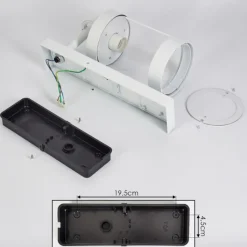 Luminaires Rustiques-hofstein Applique murale d'extérieur Fulham Blanc, 1 lumière