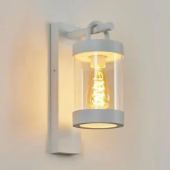 Luminaires Rustiques-hofstein Applique murale d'extérieur Fulham Blanc, 1 lumière