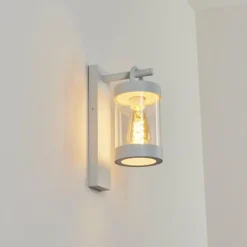 Luminaires Rustiques-hofstein Applique murale d'extérieur Fulham Blanc, 1 lumière