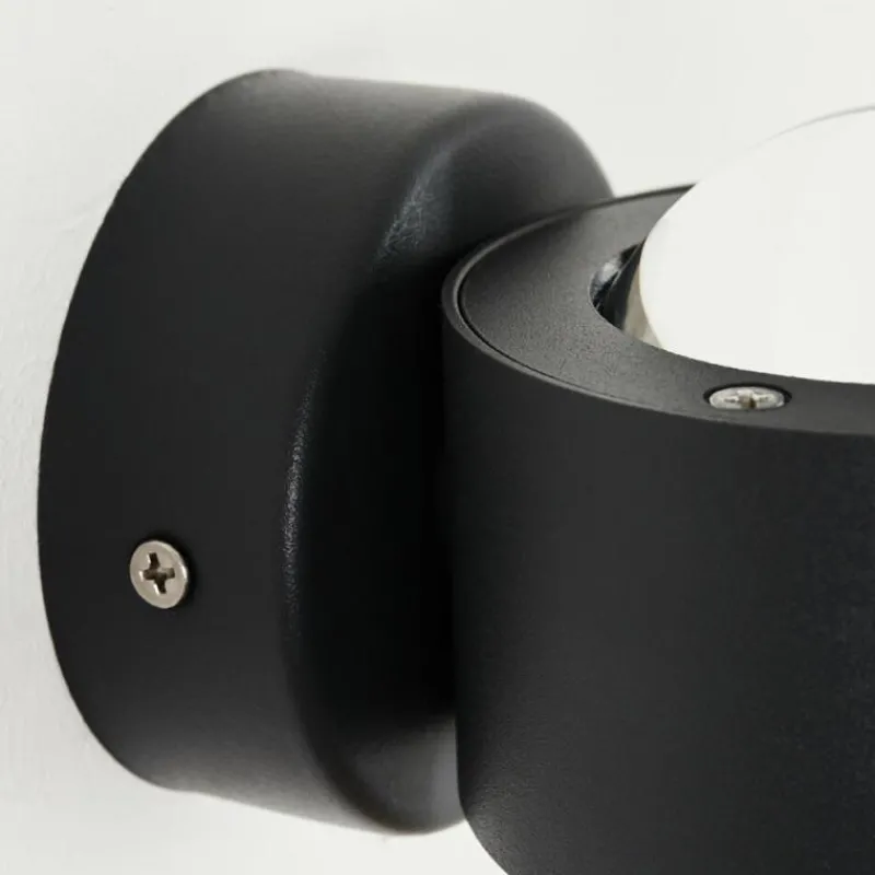 hofstein Applique murale d'extérieur Andersro LED Noir, 2 lumières