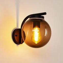 hofstein Applique murale d'extérieur Rombotten Noir, 1 lumière