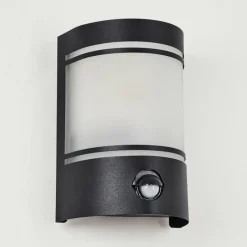 hofstein Applique murale d'extérieur Visnum Noir, Blanc, 1 lumière, Détecteur de mouvement