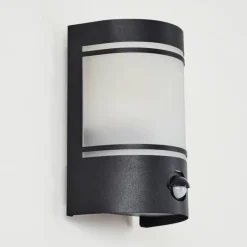 hofstein Applique murale d'extérieur Visnum Noir, Blanc, 1 lumière, Détecteur de mouvement