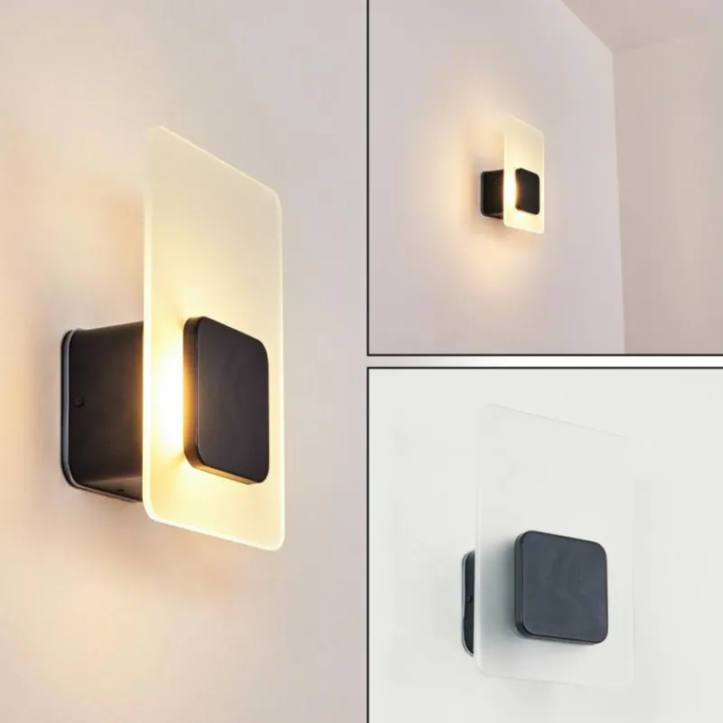 hofstein Applique murale d'extérieur Lunnom LED Noir, 1 lumière