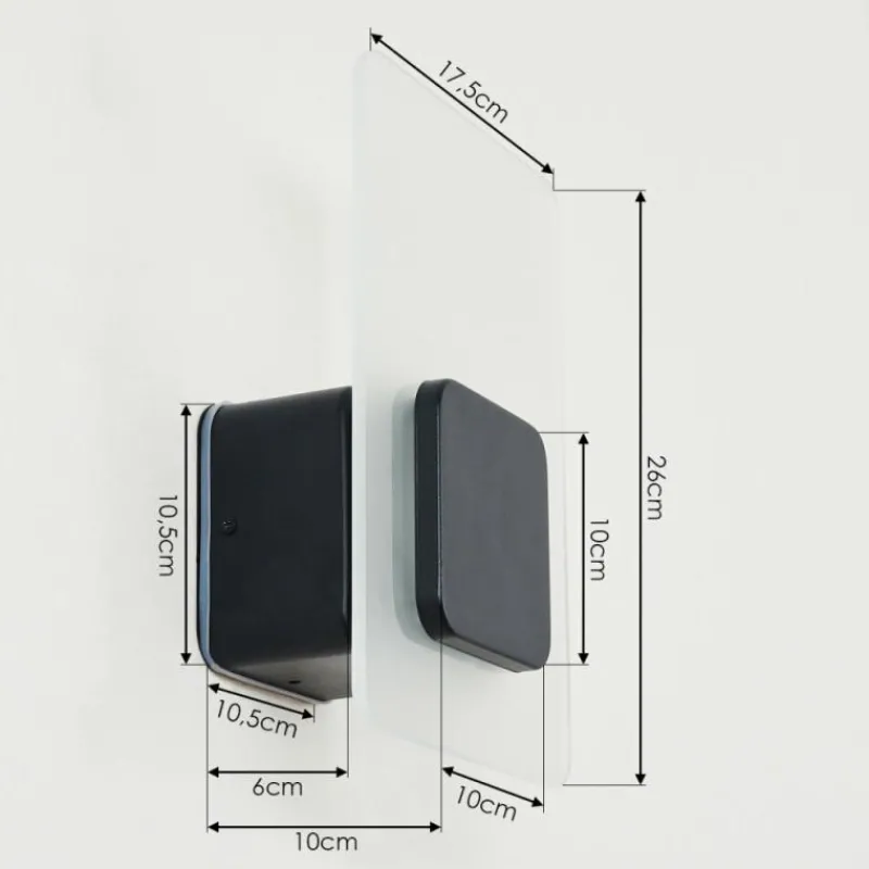 hofstein Applique murale d'extérieur Lunnom LED Noir, 1 lumière