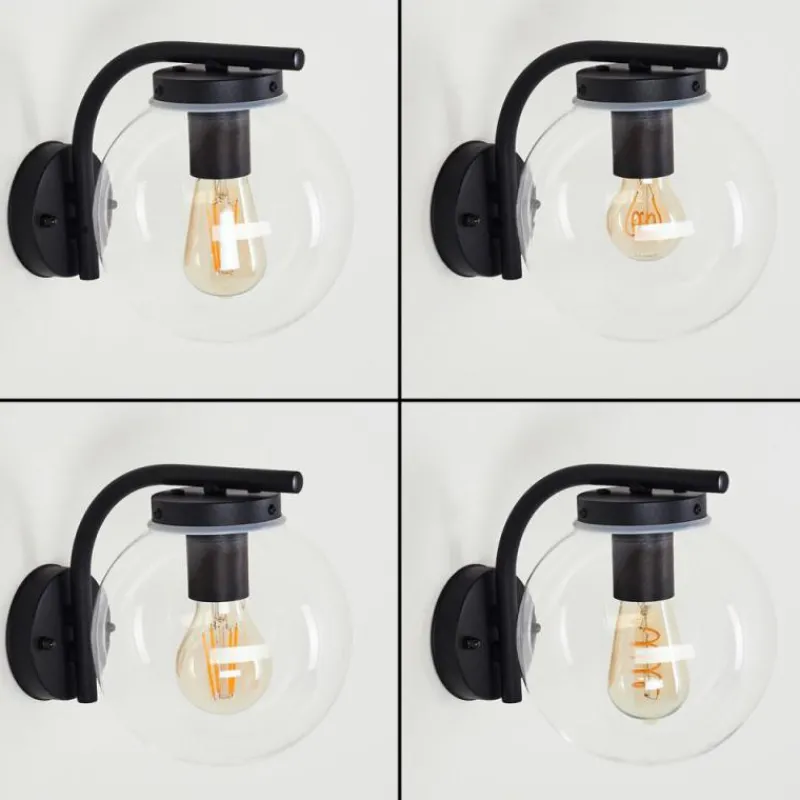 hofstein Applique murale d'extérieur Rombotten Noir, 1 lumière