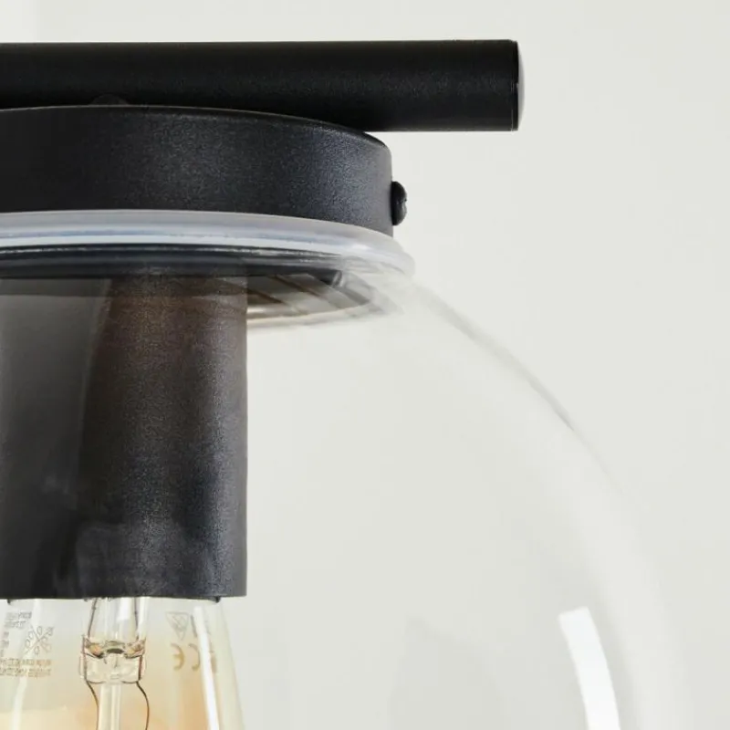 hofstein Applique murale d'extérieur Rombotten Noir, 1 lumière