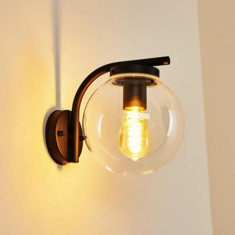 hofstein Applique murale d'extérieur Rombotten Noir, 1 lumière