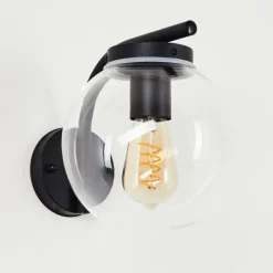 hofstein Applique murale d'extérieur Rombotten Noir, 1 lumière