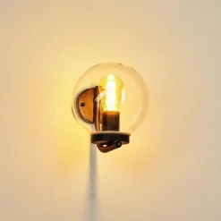 hofstein Applique murale d'extérieur Rombotten Noir, 1 lumière