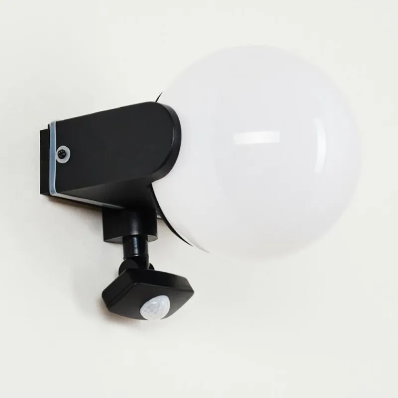 hofstein Applique murale d'extérieur Kalfhaga Noir, Blanc, 1 lumière, Détecteur de mouvement