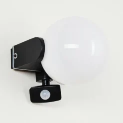 hofstein Applique murale d'extérieur Kalfhaga Noir, Blanc, 1 lumière, Détecteur de mouvement