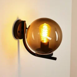 hofstein Applique murale d'extérieur Rombotten Noir, 1 lumière