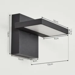 hofstein Applique murale d'extérieur Lyckan LED Noir, 1 lumière