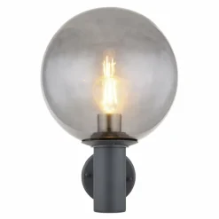 Suspension Verre Fumé-Luminaires Globo Lighting Applique murale d'extérieur Globo HEDWIG Anthracite, 1 lumière