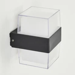 hofstein Applique murale d'extérieur Cesta LED Noir, 2 lumières