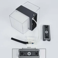 hofstein Applique murale d'extérieur Cesta LED Noir, 2 lumières