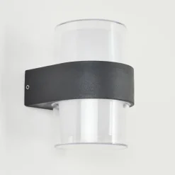 hofstein Applique murale d'extérieur Cesta LED Noir, 2 lumières