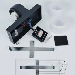 hofstein Applique murale d'extérieur Tiarp LED Noir, 2 lumières, Détecteur de mouvement