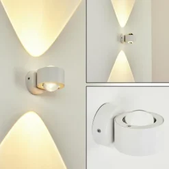 hofstein Applique murale d'extérieur Andersro LED Blanc, 2 lumières