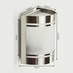 hofstein Applique murale d'extérieur Visnum Nickel mat, Blanc, 1 lumière