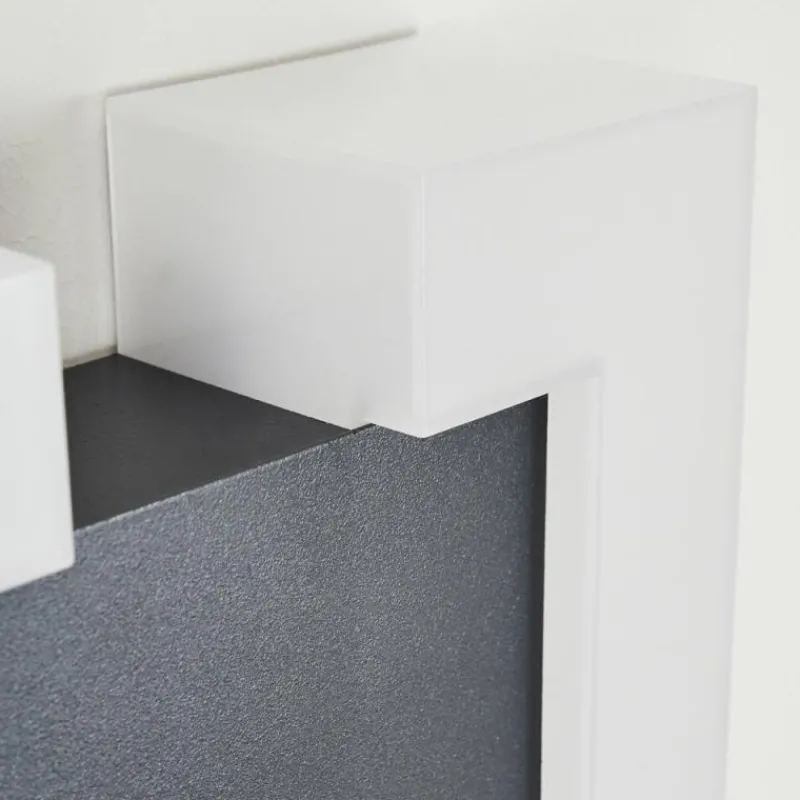 hofstein Applique murale d'extérieur Zoppola LED Anthracite, Blanc, 2 lumières