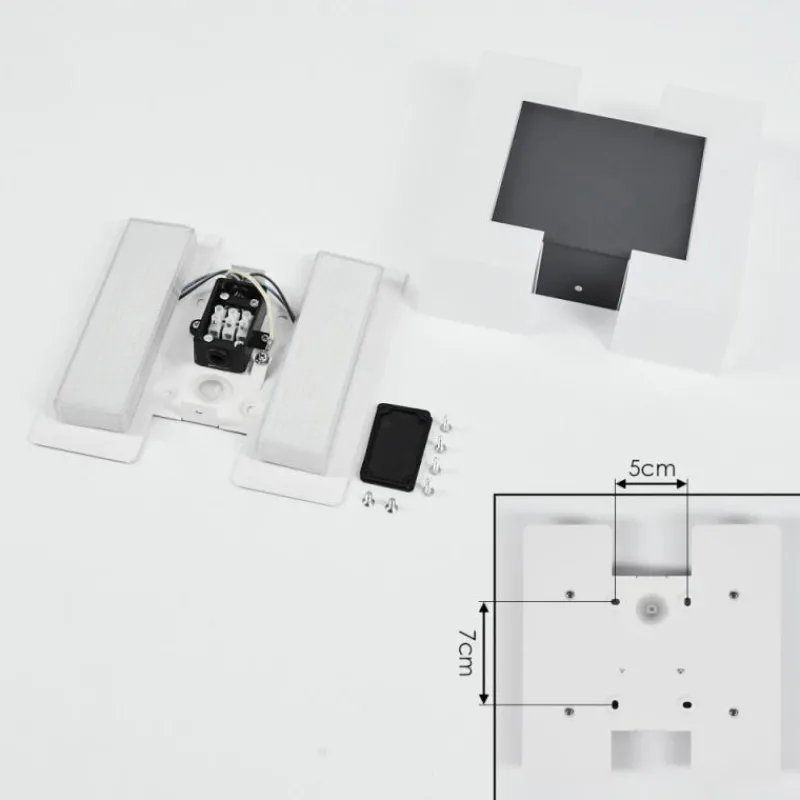 hofstein Applique murale d'extérieur Zoppola LED Anthracite, Blanc, 2 lumières