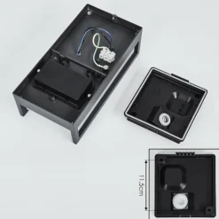 hofstein Applique murale d'extérieur Skove LED Anthracite, 1 lumière, Changeur de couleurs