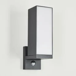 hofstein Applique murale d'extérieur Swanek LED Anthracite, 1 lumière, Détecteur de mouvement