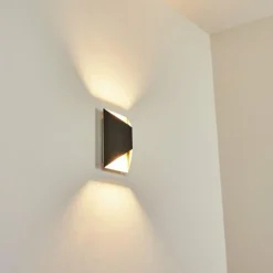 hofstein Applique murale d'extérieur Hedno LED Anthracite, Blanc, 2 lumières