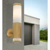 Lampes En Bois-Luminaires Globo Lighting Applique murale d'extérieur Globo JAICY Couleur bois, 1 lumière