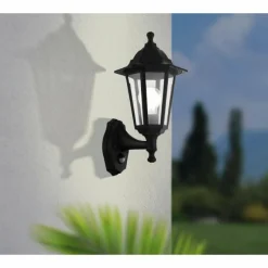 Luminaires Eglo Applique murale d'extérieur Eglo DUANERA Noir, 1 lumière, Détecteur de mouvement