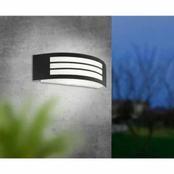 Luminaires Eglo Applique murale d'extérieur Eglo LEIROS Noir, 1 lumière