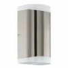 Luminaires Eglo Applique murale d'extérieur Eglo CARPINERA LED Acier inoxydable, 2 lumières
