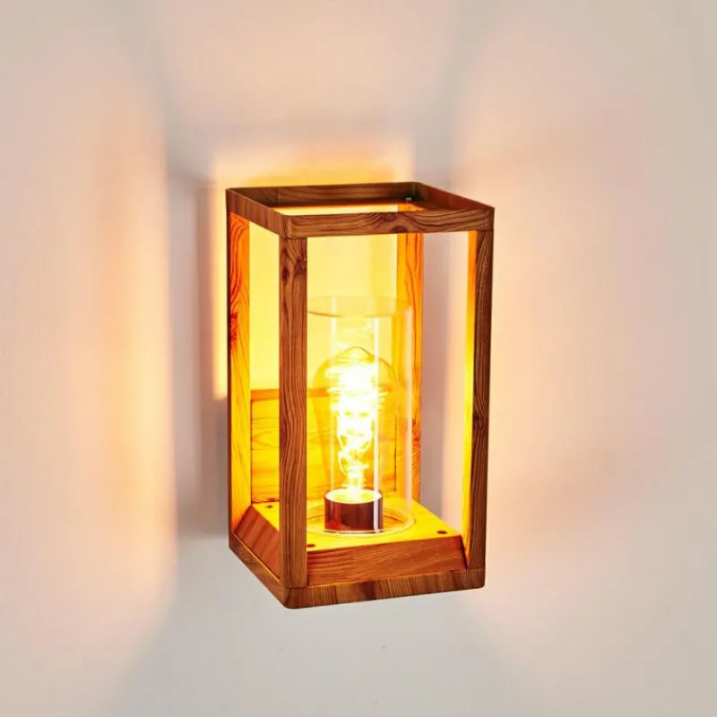 hofstein Applique murale d'extérieur Leset Brun, Couleur bois, 1 lumière