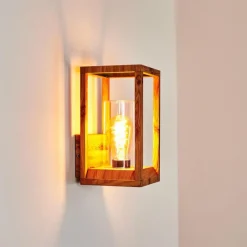 hofstein Applique murale d'extérieur Leset Brun, Couleur bois, 1 lumière