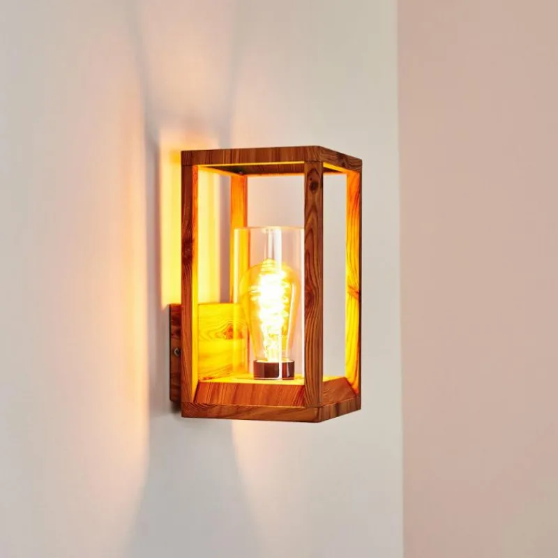 hofstein Applique murale d'extérieur Leset Brun, Couleur bois, 1 lumière