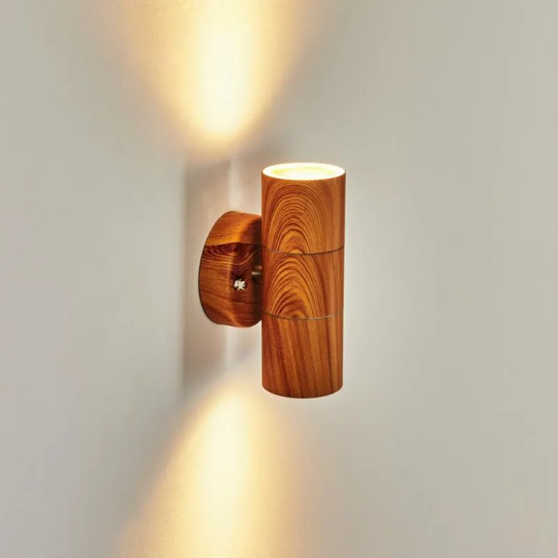 hofstein Applique murale d'extérieur Tenvik Brun, Couleur bois, 2 lumières